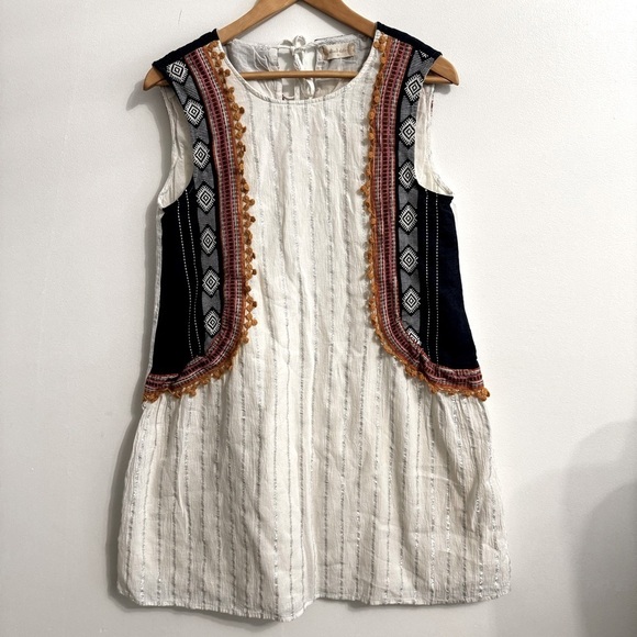 Altar’d State Small Boho Aztec Tribal Abara Sleeveless Embroidered Dress Size M - Picture 1 of 11